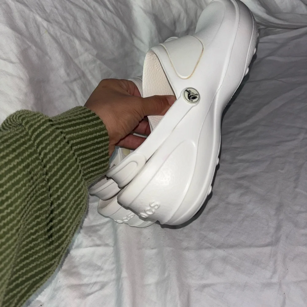 Crocs White Slip-On Clogs - Picture 4 of 5